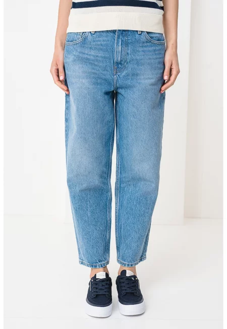 Дънки със средна талия - Светлосин