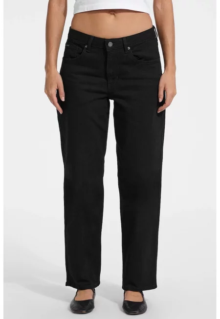 Дънки със свободна кройка - Черен