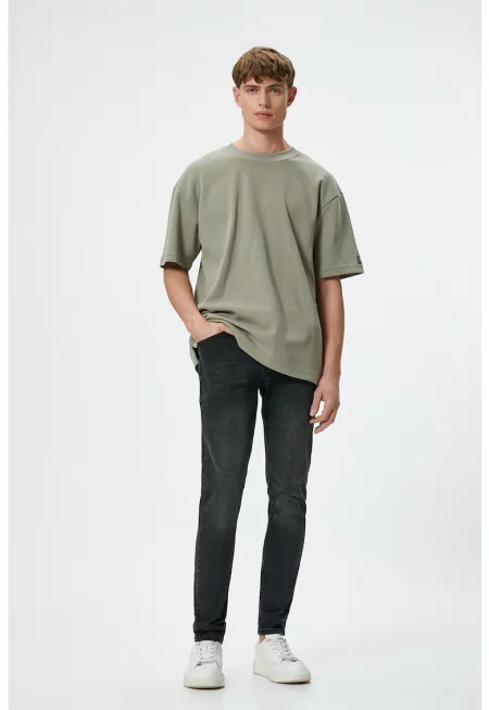 Дънки скини със средна талия