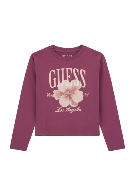 Десенирана блуза с овално деколте