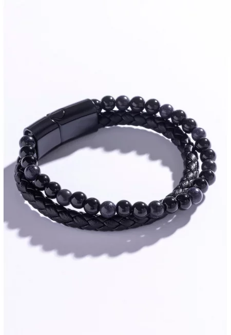 Двуредова гривна с полускъпоценни камъни