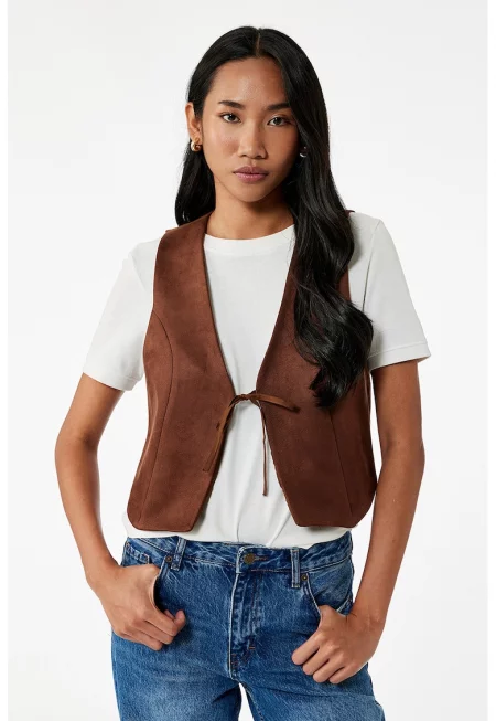 Елек с велур и връзки