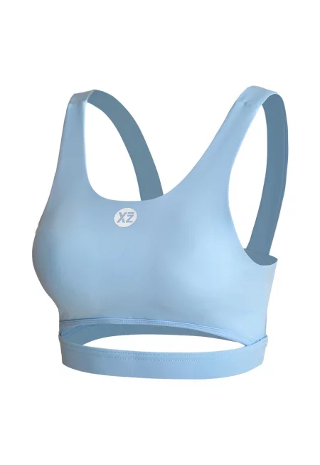 Фитнес бюстие Cherie с отвор отпред - Син