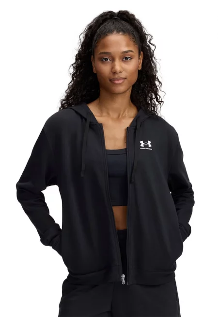 Фитнес худи с цип и джобове