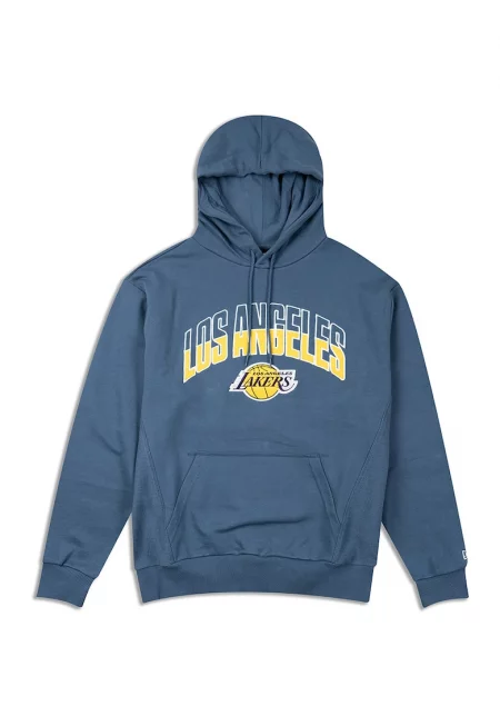 Худи NBA Arch с Los Angeles Lakers лого - Жълт/Тъмносин