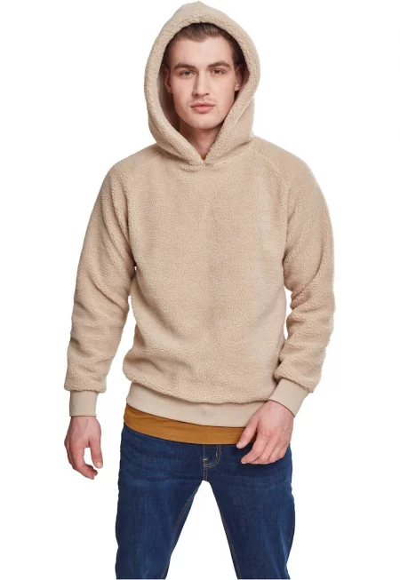 Худи от еко вълна - Тъмнобежово