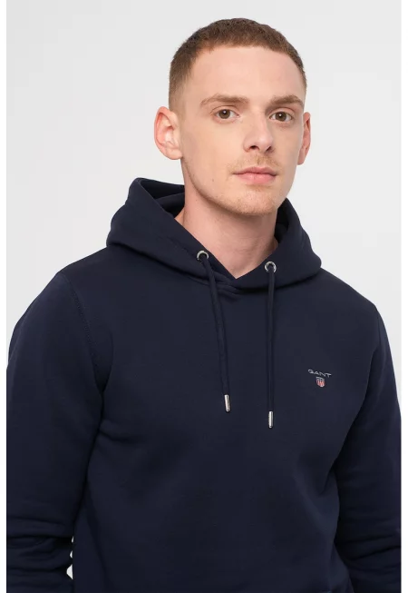 Худи с джоб кенгуру - Тъмносин