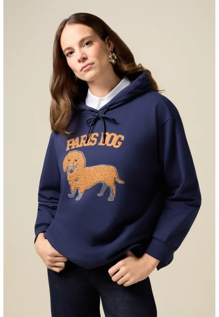 Худи с памук с графика