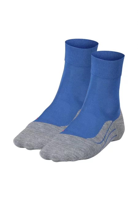 Къси чорапи за бягане - 2 чифта - Сив меланж/Индигово синьо