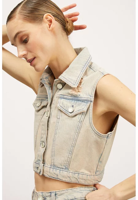 Късо дънково яке