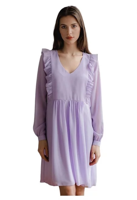 Коктейлна рокля - Ленитиф - Полиестер/Еластан - Лилаво -