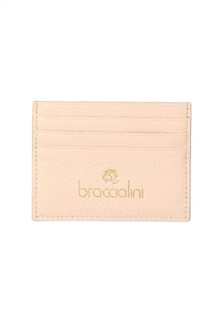 Кожен калъф за карти с лого - 35499 - Бежов - 8.5x11x1