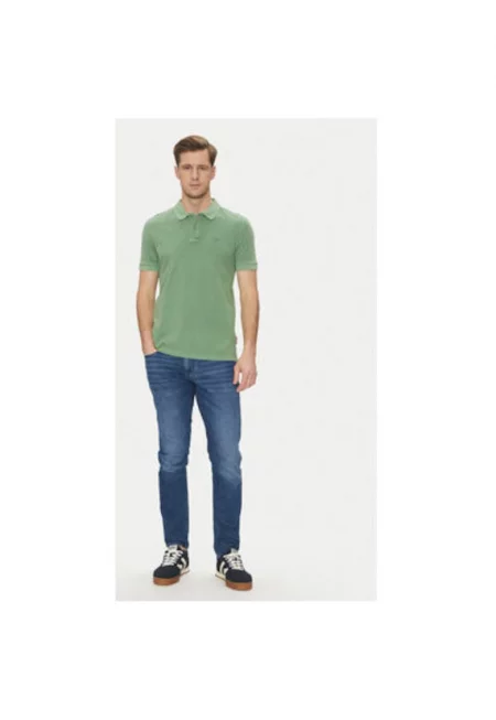 Мъжка поло тениска  органичен памук - зелена - Зелен