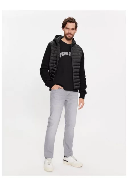 Мъжка тениска -  303578800 - Памук - Черен