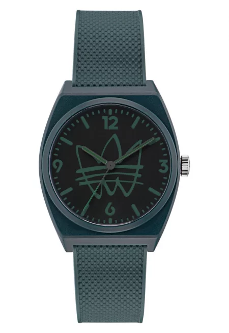 Мъжки часовник  PROJECT TWO - зелен - каишка от смола - водоустойчив 5 ATM
