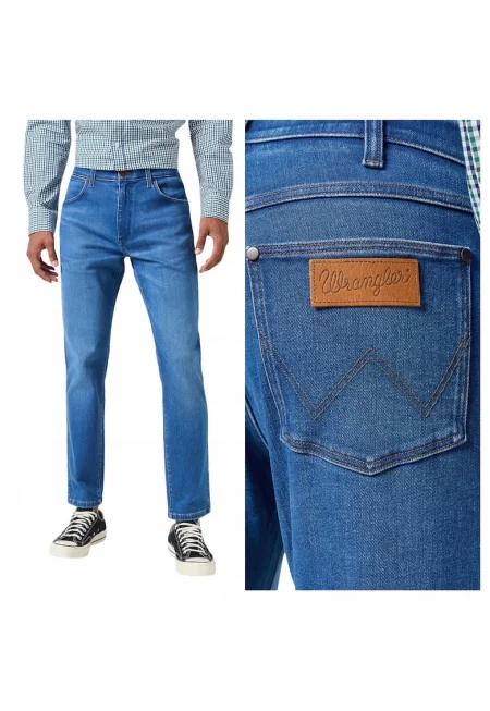 Мъжки дънки -  Larston - Slim Fit - Ниска талия - 5 джоба - Цип - Дълги - Памук - W38-L34 US - Син