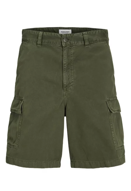 Мъжки къси панталони Jack Jones - 12269374 - памук - зелени