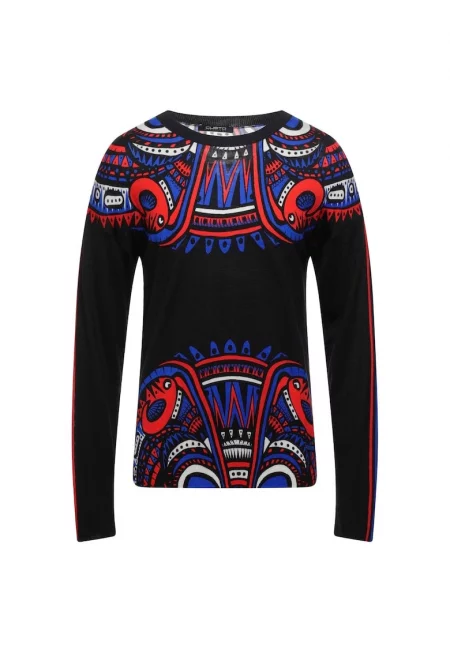 Мъжки пуловер -  Вълна/Вискоза - Многоцветен -