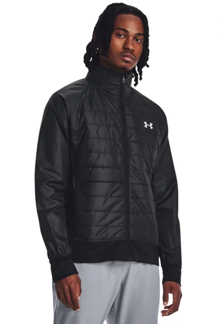 Непромокаемо зимно яке за бягане Launch - Черен