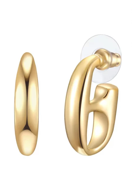 Обеци с покритие от 14K розово злато - Златист/Жълт