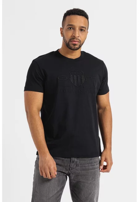 Памучна тениска Archive Shield - Черен