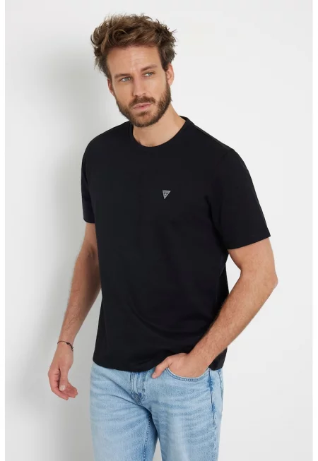 Памучна тениска с овално деколте