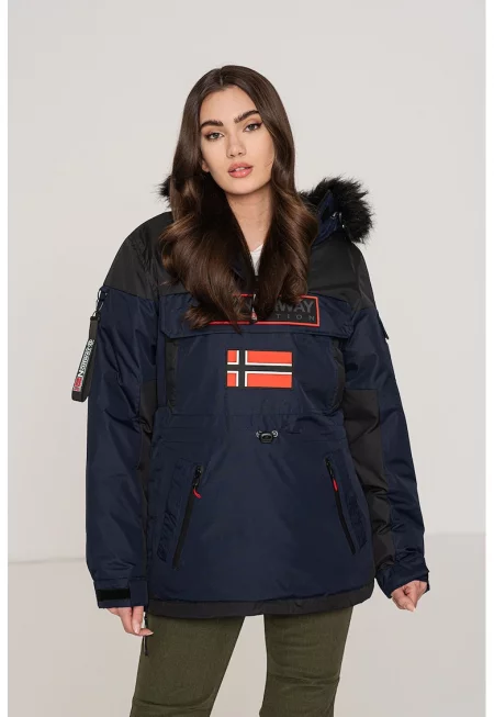 Подплатено зимно яке Bruna - Тъмносин