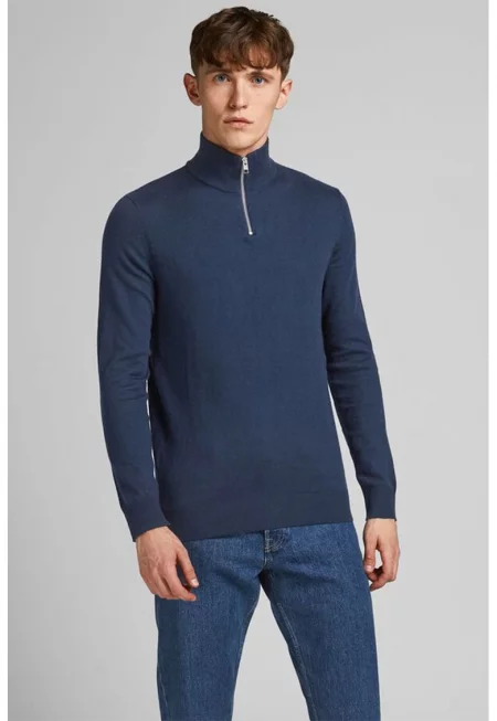 Поло с къс цип