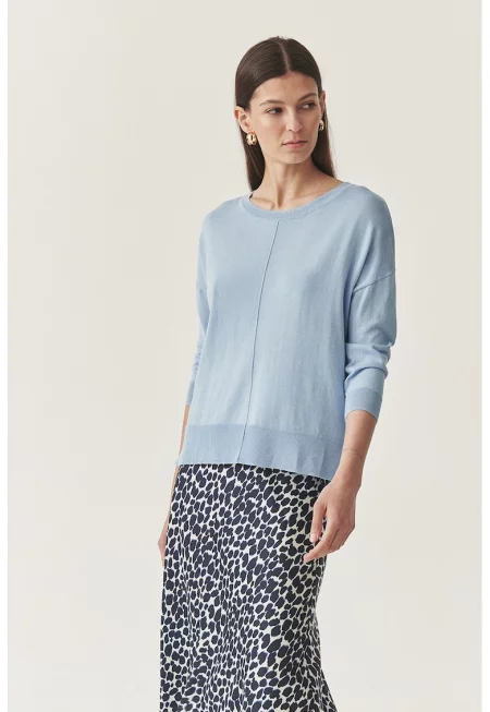 Пуловер с памук - Лавандула