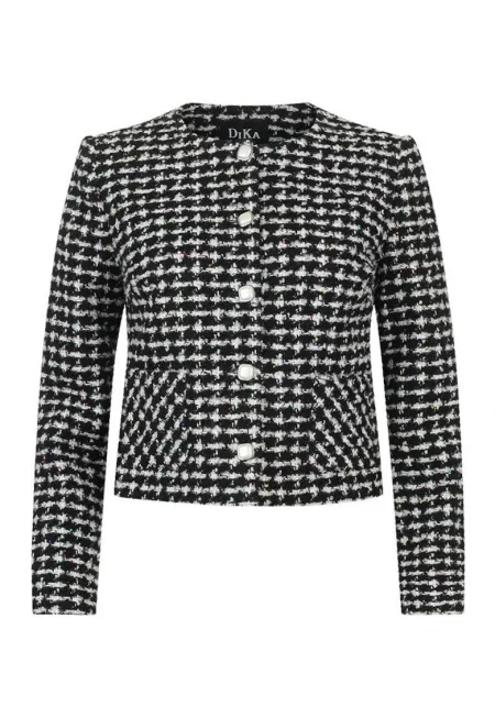 Сако от туид с пришити джобове