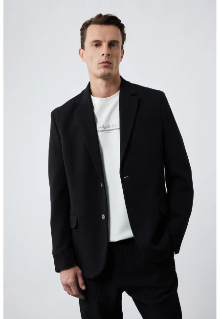 Сако с памук - Черен