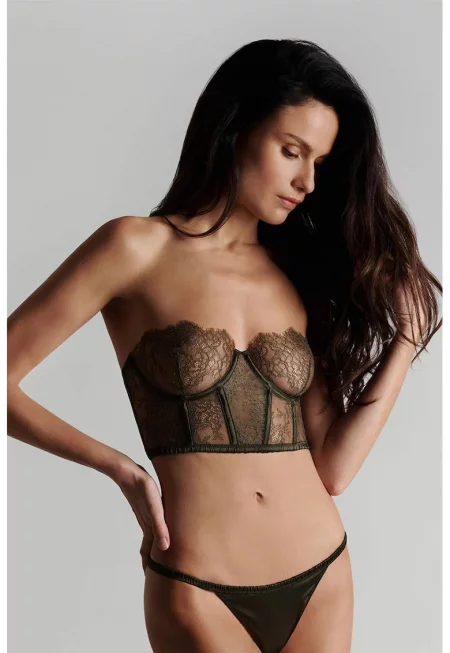 Silk Lace Bra - Зелен