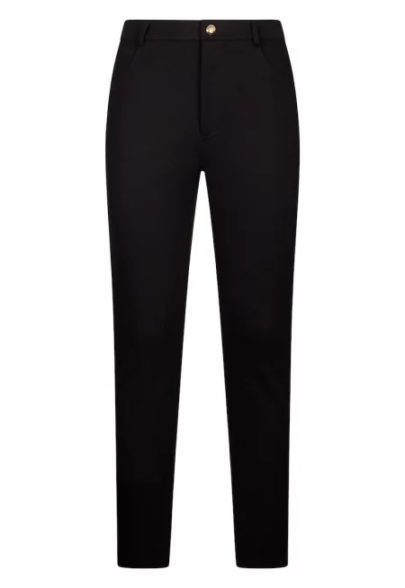 Скини дънки без шарка - Черен