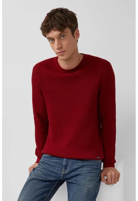 Стандартен памучен пуловер