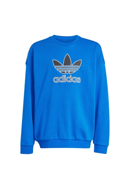 Суичър regular fit с кръгло деколте и лого