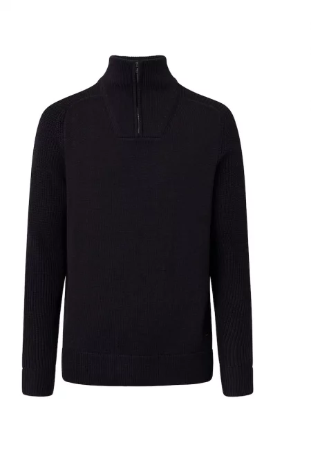 Суитшърт Thom с вълна с къс цип - Син