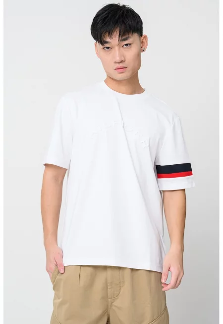 Тениска с бродирано лого - Червен/Черен/Бял