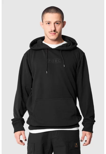 Унисекс худи Nugget с лого - Избеляло черно