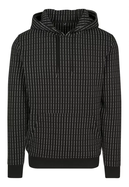 Унисекс худи с памук и принт - Черен