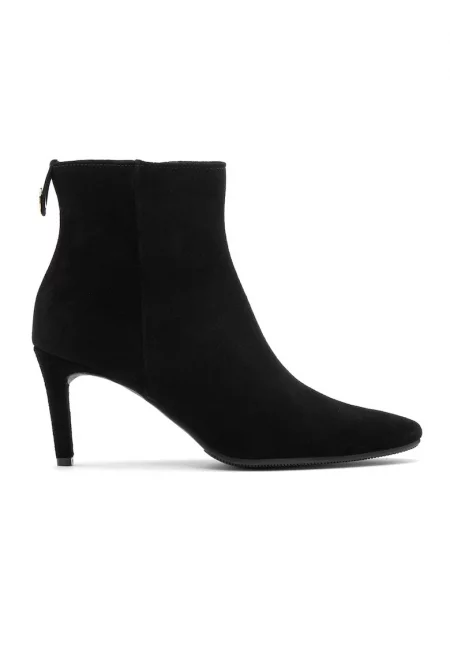 Велурени боти Rachel с ток стилето - Черен