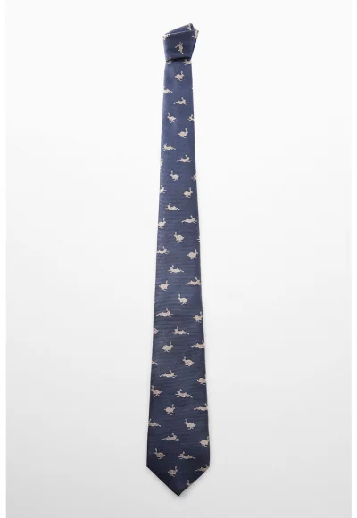 Влагоотвеждаща вратовръзка Rabbit с принт