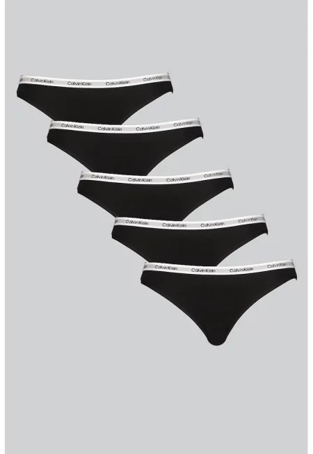Бикини с лого - 5 чифта - Бял/Черен
