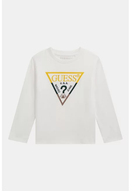 Блуза с овално деколте и лого