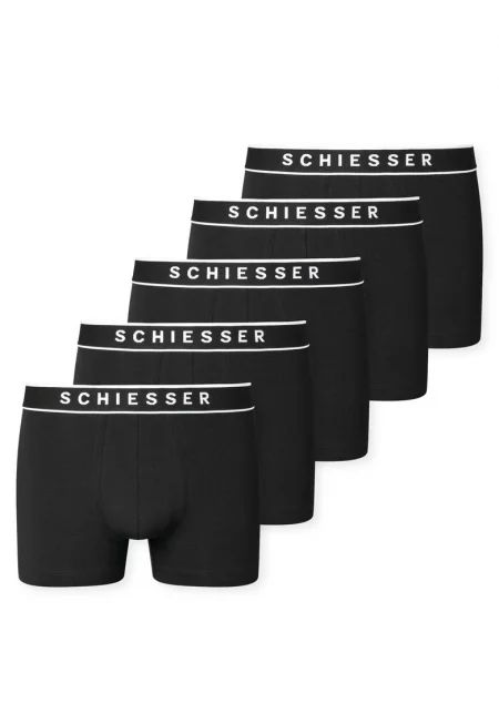 Боксерки с лого - 5 чифта - Черен