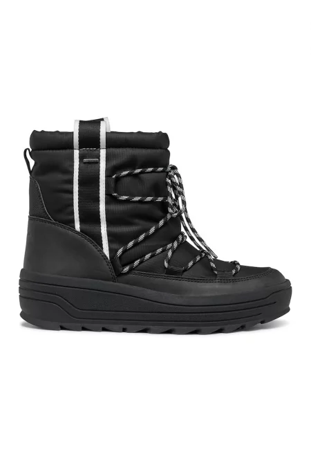Боти за сняг с халки за лесно обуване - Черен/Бял