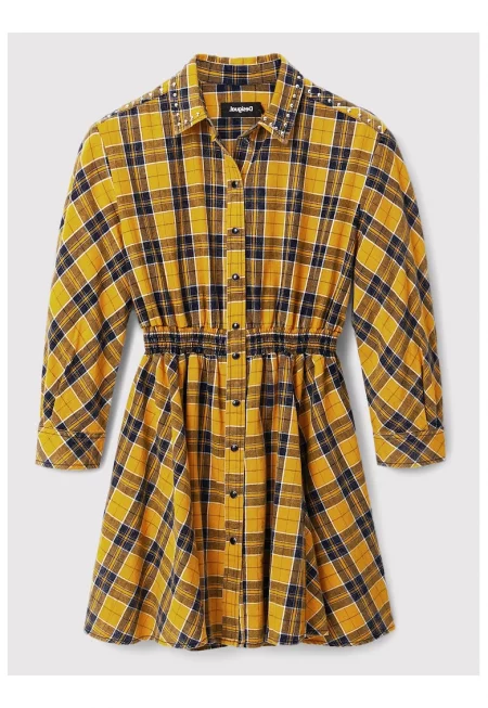 Дамска рокля -  301494195 - Памук - Жълто - Жълт