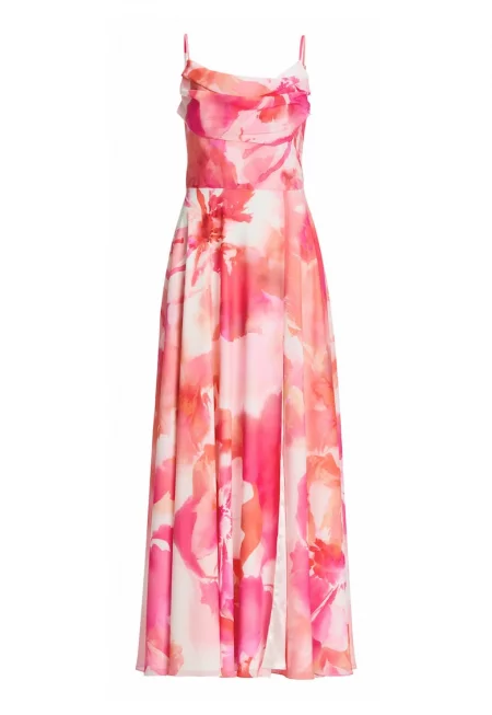 Дамска рокля  5AI18600 - Полиестер - Розов