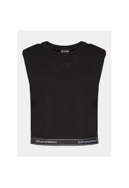 Дамска тениска - Emporio Armani  303538804 - Памук/Модал - 2XL INTL - Черна