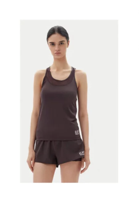 Дамска тениска - Emporio Armani  85% полиестер - кафява - еластан -