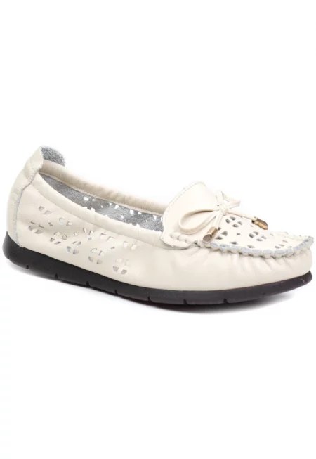 Дамски балерини 5632 - Кремав